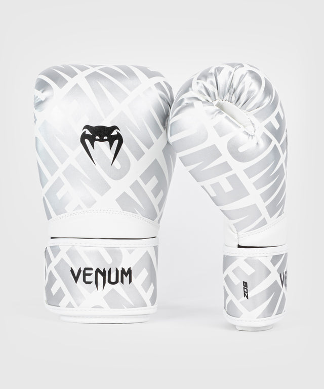 Mănuși de box Venum Contender 1.5 XT Copii – Alb/Argintiu