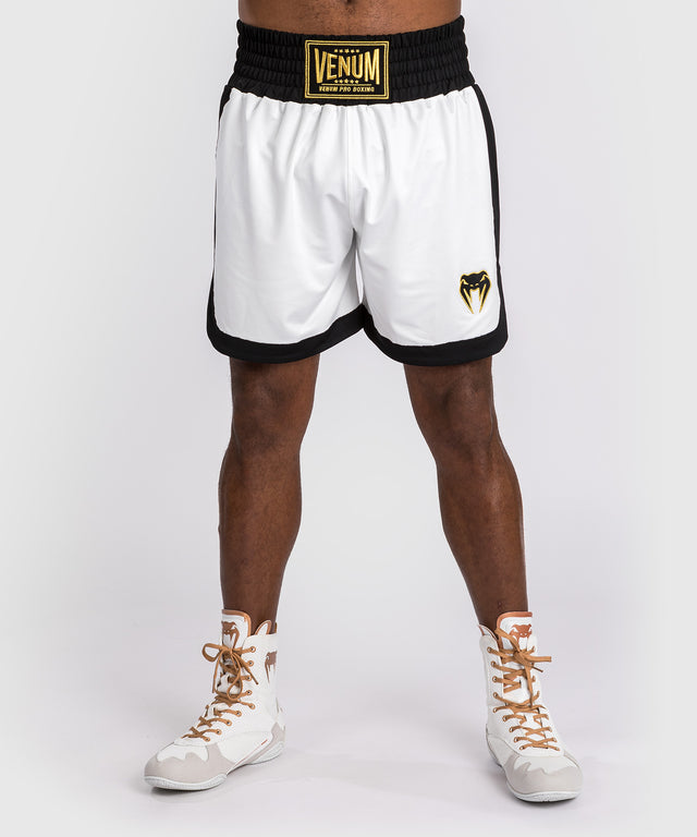 Shorts de boxe Venum Classic – Blanc/Noir