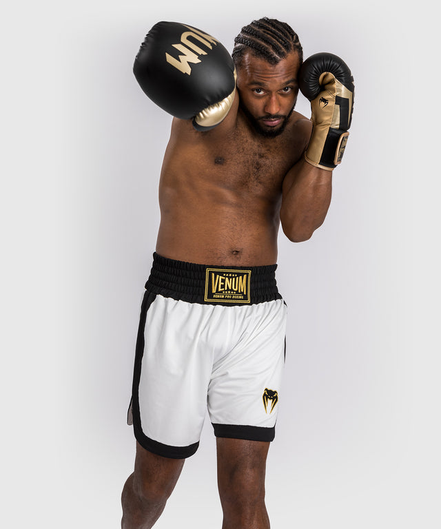Shorts de boxe Venum Classic – Blanc/Noir