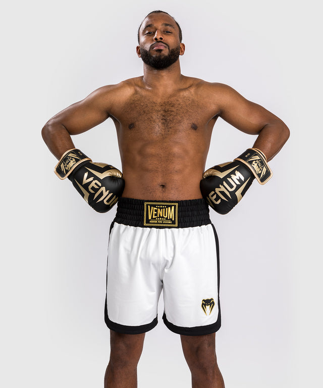 Shorts de boxe Venum Classic – Blanc/Noir