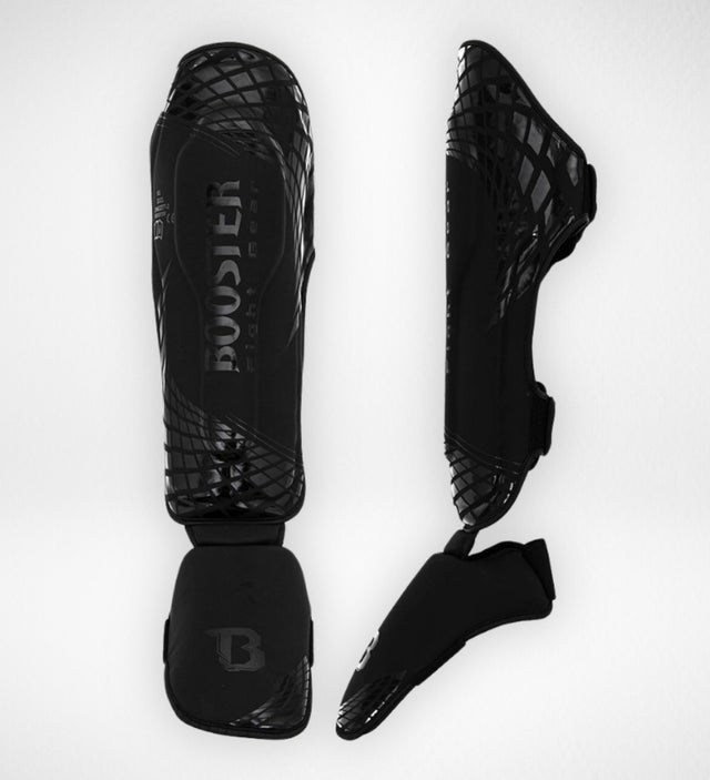 Booster Kickboxing Skinnebensbeskyttere BFG Cube - Sort/Sort
