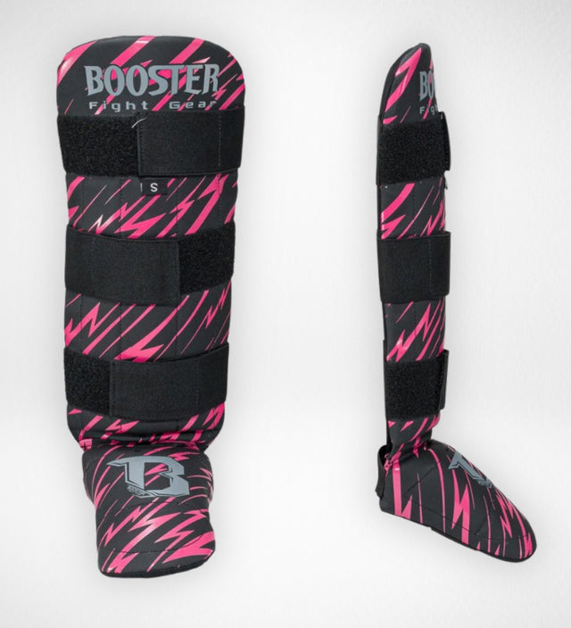 Booster Schienbeinschoner Combat Kinder – Schwarz/Rosa