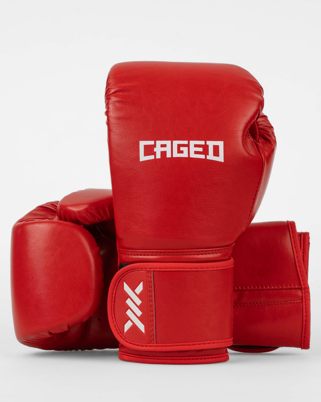 Guantes de boxeo Caged Core – Rojo/Blanco