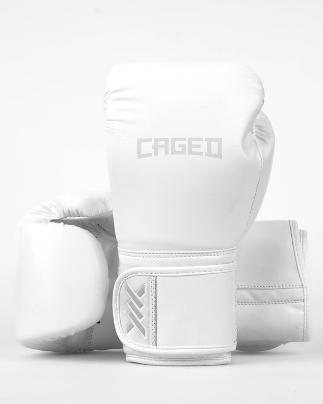 Gants de boxe Caged Core – Blanc/Blanc