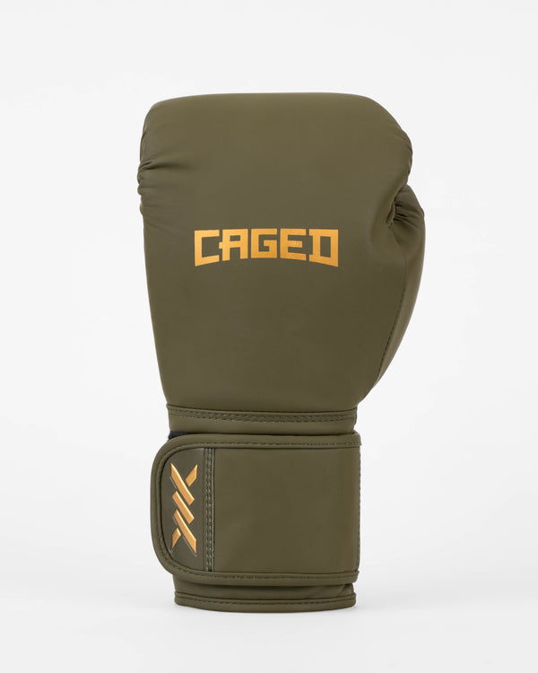 Caged Core Boksehandsker - Khaki Grøn/Guld