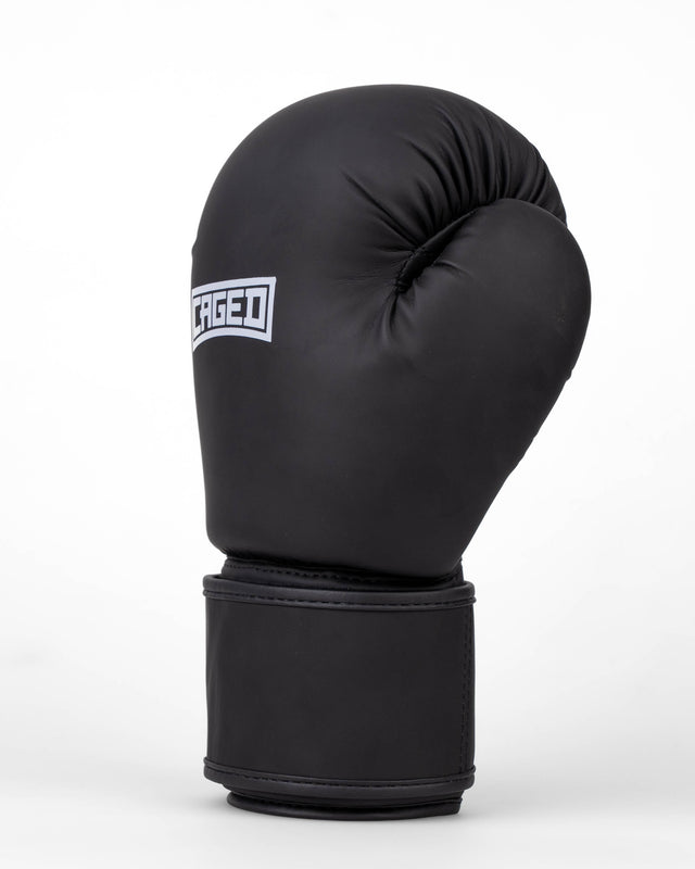 Luvas de boxe Caged Shadow – Preto Mate/Branco