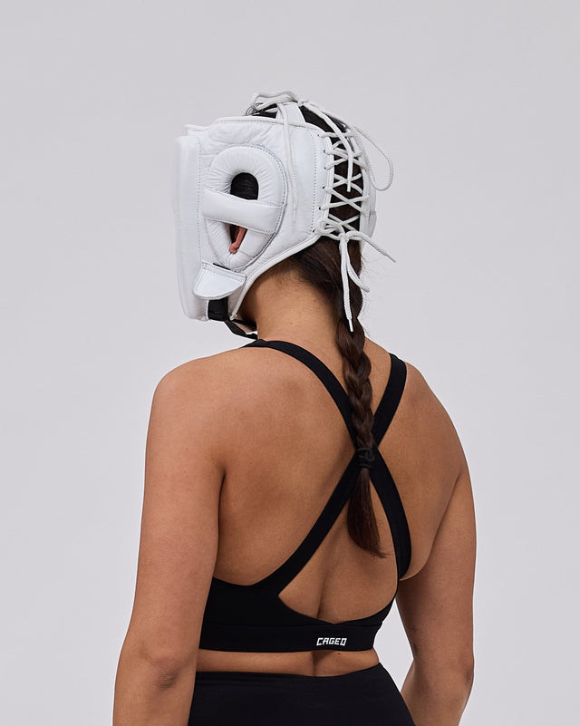 Cască de box Caged 'X' Series – Alb