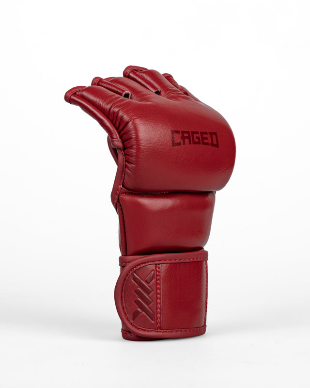 Caged MMA-handsker 'X' Series - Bordeaux Rød