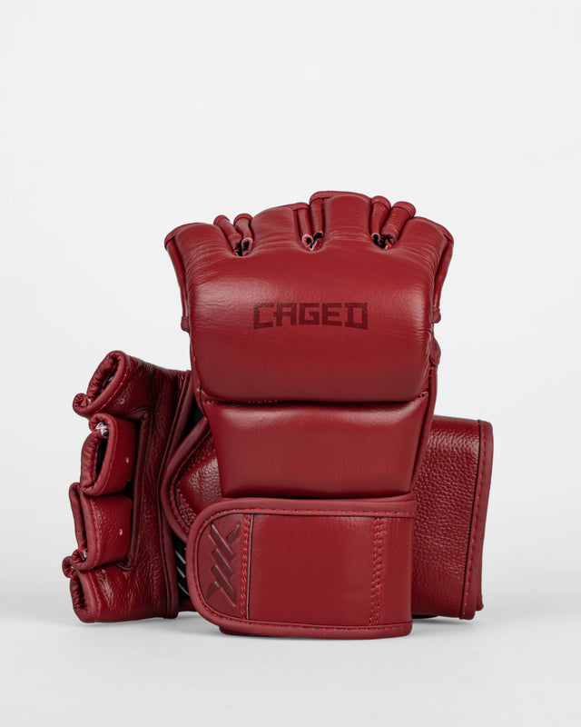 Caged MMA-handsker 'X' Series - Bordeaux Rød