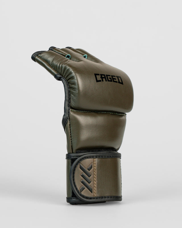 Caged MMA-handsker 'X' Series - Khaki Grøn/Sort