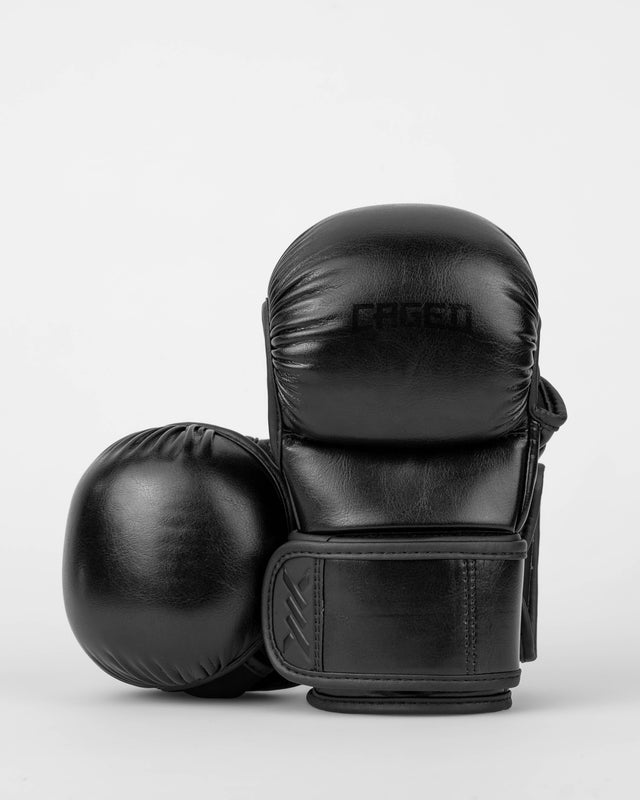 Guanti da sparring MMA Caged Shadow – Nero/Nero