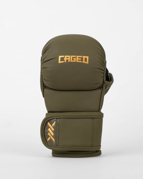 Caged MMA Handschoenen Sparring Shadow - Kaki Groen/Goud