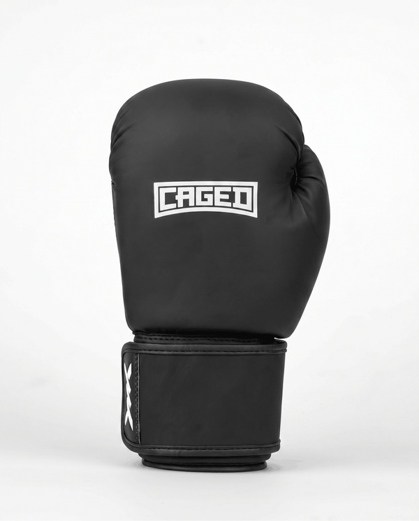 Guantoni da boxe Caged Shadow – Nero opaco/Bianco
