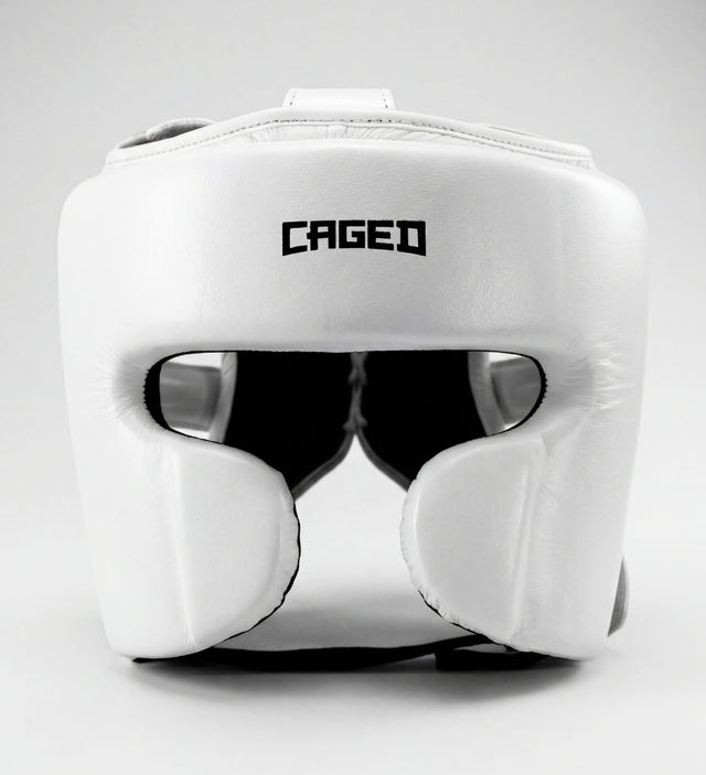 Cască de box Caged 'X' Series – Alb