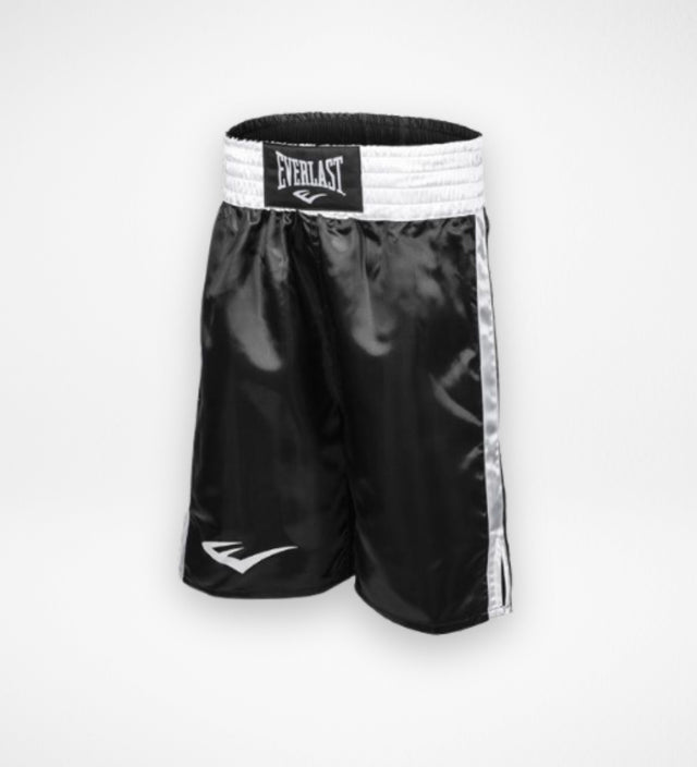 Shorts de boxe Everlast – Noir/Blanc