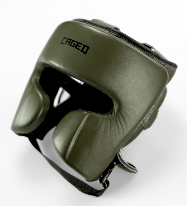 Casque de boxe Caged 'X' Series – Kaki Vert