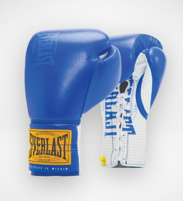 Guantoni da boxe Everlast 1910 Sparring con lacci – Blu
