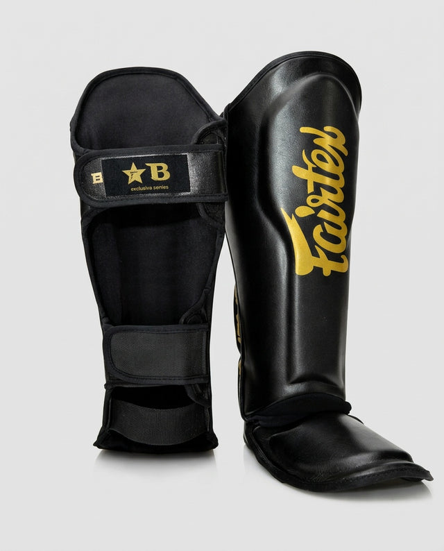 Tibiere Fairtex FXB – Negru/Auriu