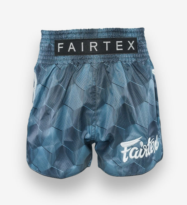 Calções de Muay Thai Fairtex FXB Stealth – Cinzento/Azul