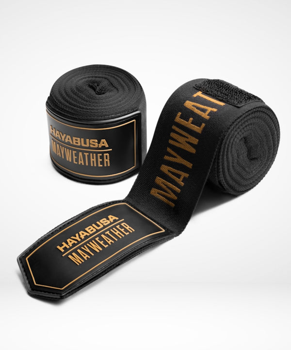 Hayabusa x Mayweather Håndbind Deluxe - Sort/Guld