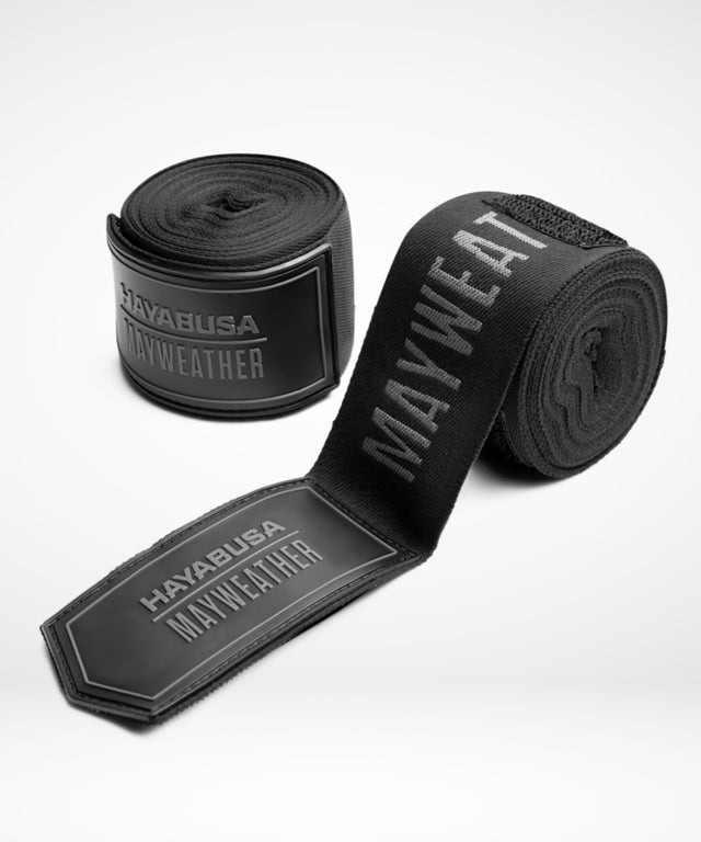 Hayabusa x Mayweather Håndbind Deluxe - Sort/Grå