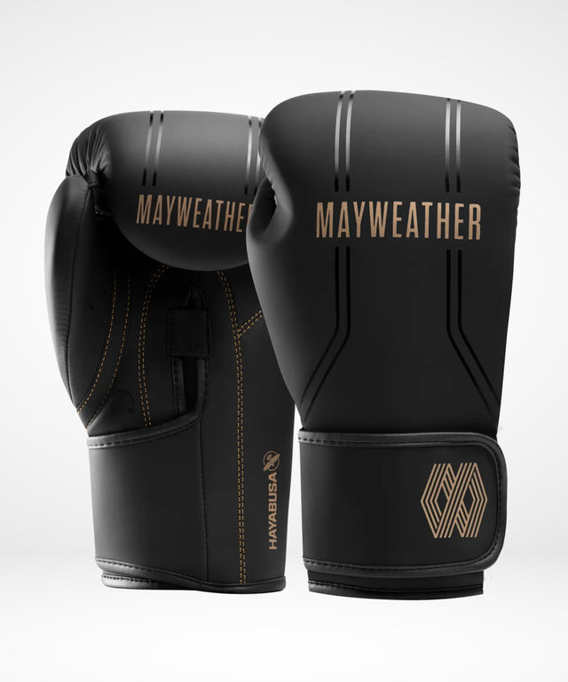 Luvas de boxe Hayabusa x Mayweather Contender – Preto/Ouro