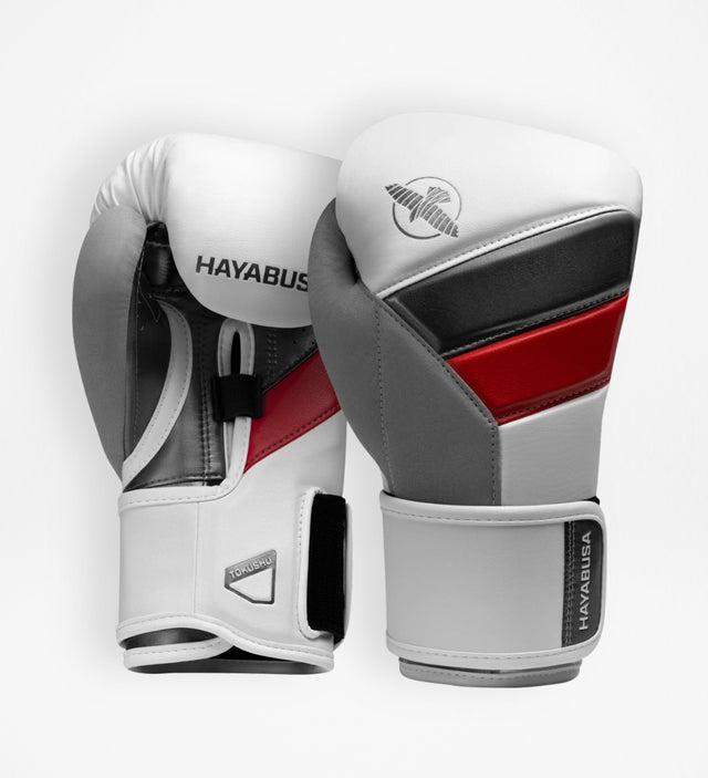 Hayabusa Boxhandschuhe T3 – Weiß/Rot