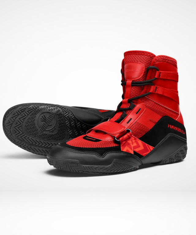 Hayabusa Boxschuhe Strike – Rot/Schwarz