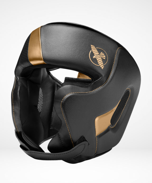 Hayabusa Hovedbeskytter T3 med kindbeskyttelse - Sort/Guld