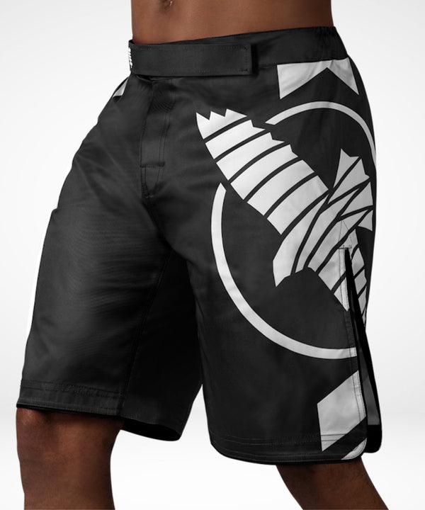 Hayabusa MMA-shorts Icon Lang - Sort/Hvid