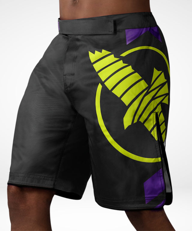 Shorts de MMA Hayabusa Icon Lang – Noir/Néon