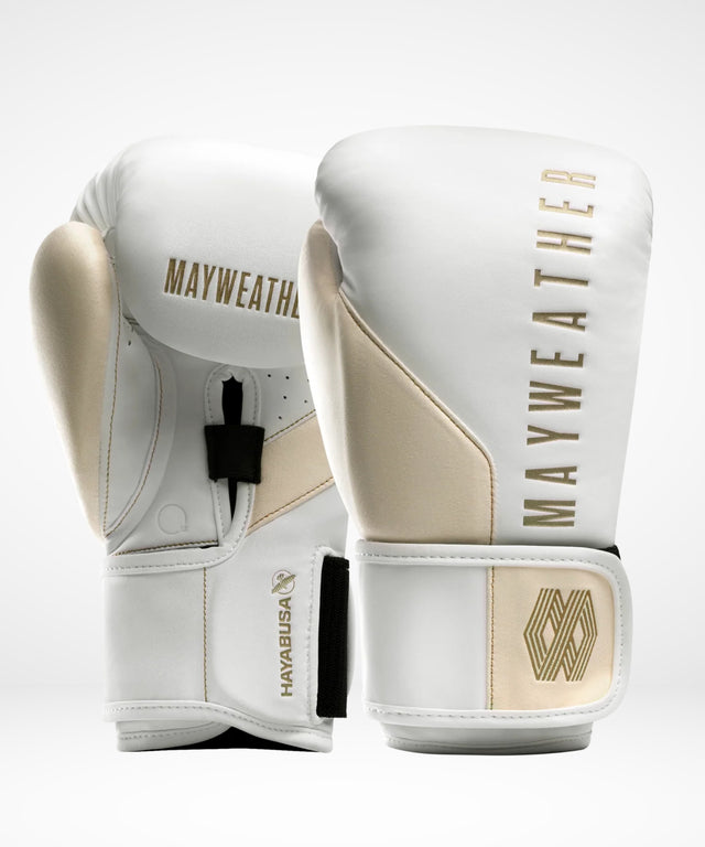 Luvas de boxe Hayabusa x Mayweather Champ – Branco/Ouro