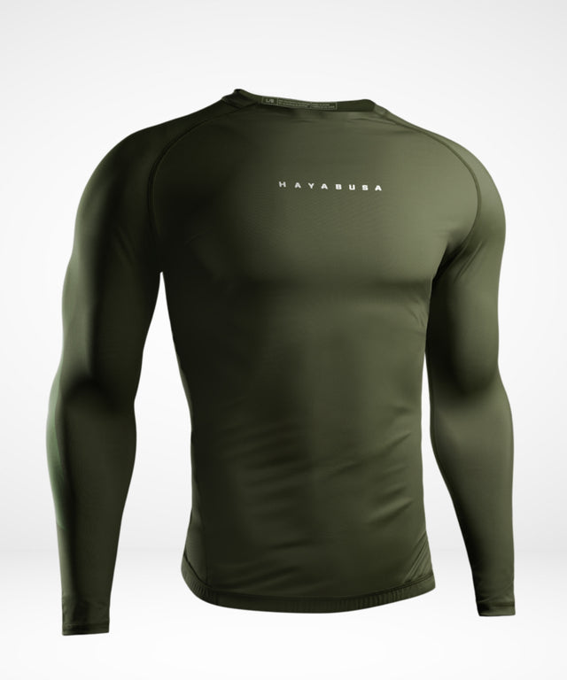 Rashguard Hayabusa Core Maniche Lunghe – Verde Scuro