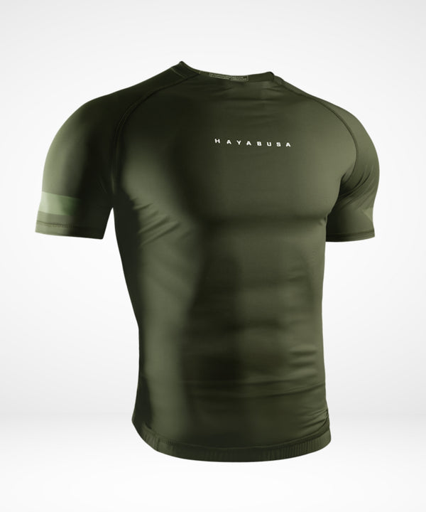 Hayabusa Rashguard Core Kurzarm – Dunkelgrün