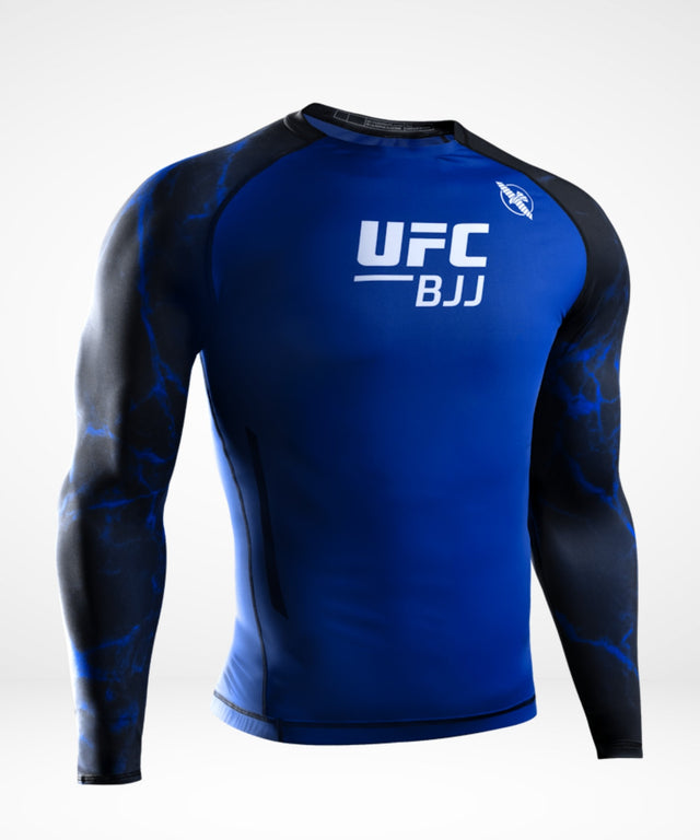 Rashguard Hayabusa x UFC BJJ Mangas Compridas – Azul/Preto