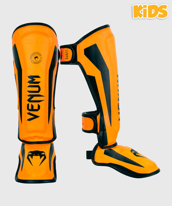 Espinilleras Venum Elite – Naranja Neón