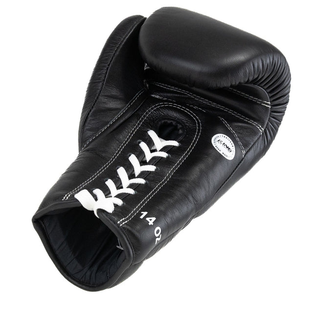 Gants de boxe King Pro Boxing XK avec lacets – Noir/Blanc