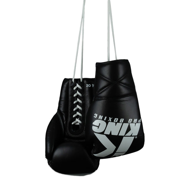 Gants de boxe King Pro Boxing XK avec lacets – Noir/Blanc