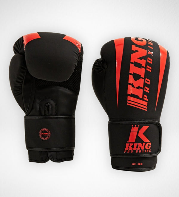 Gants de boxe King Pro Boxing Revo – Noir/Rouge