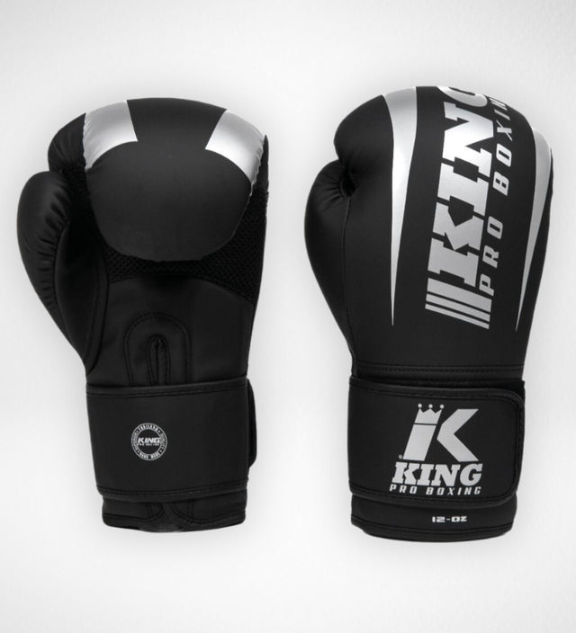 King Pro Boxing Boksehandsker Revo – Sort/Sølv