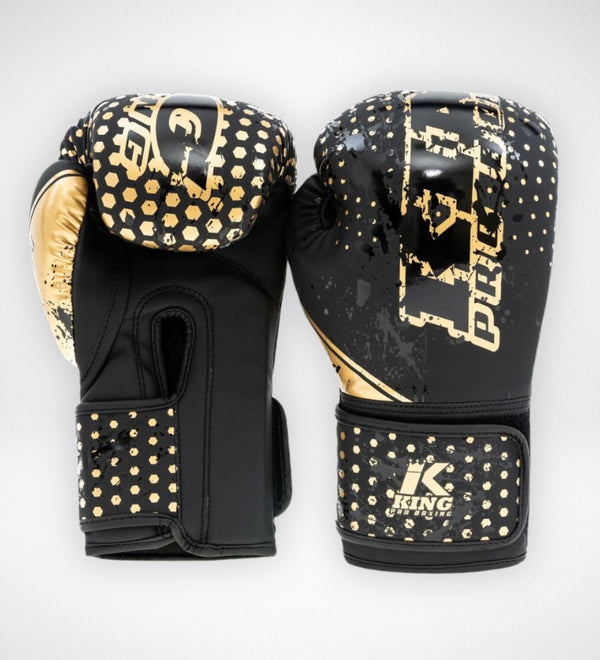 King Pro Boxing Boksehandsker Hexagon Børn - Sort/Guld
