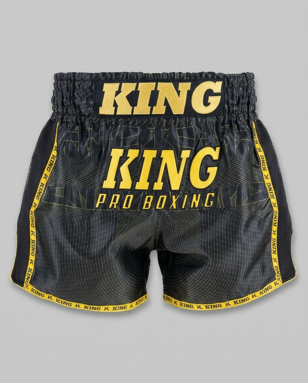 Pantalones de Muay Thai King Pro Boxing '08' – Negro/Oro