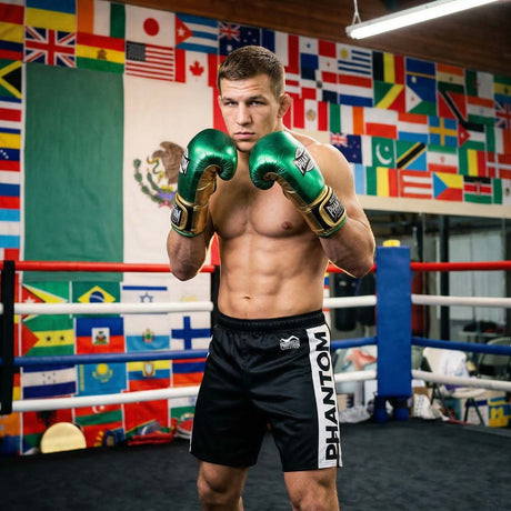 Guantes de boxeo Phantom Athletics Mexico – Verde/Oro