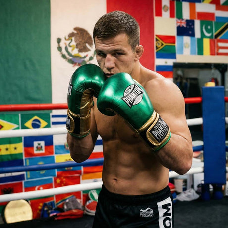 Guantes de boxeo Phantom Athletics Mexico – Verde/Oro