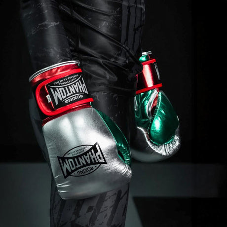 Guantes de boxeo Phantom Athletics Mexico – Plata/Verde/Rojo