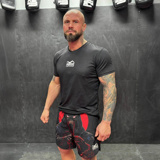 Pantaloncini MMA Phantom Athletics Fusion-R Bloodshade – Nero/Rosso