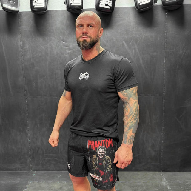 Phantom Athletics MMA-shorts Fusion-R Chainsaw – Sort/Grå/Rød