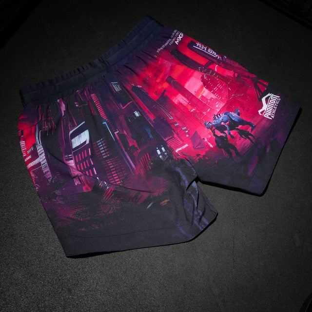 Pantaloncini MMA Phantom Athletics FUSION-R Cyber-X - Viola/Blu