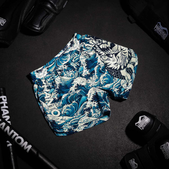 Phantom Athletics MMA-shorts Fusion Tsunami – Blå