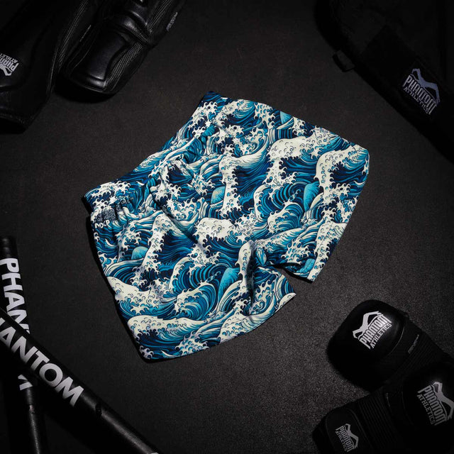 Phantom Athletics MMA-shorts Fusion Tsunami – Blå